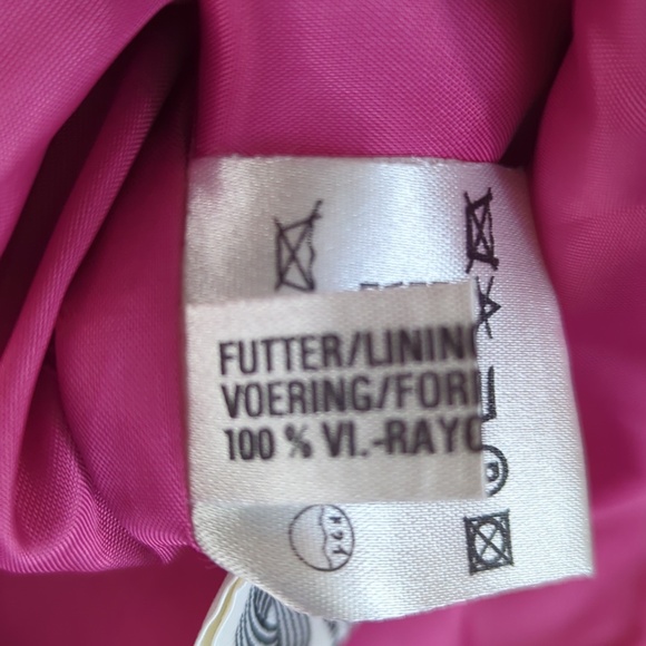 ESCADA Women's Magenta Fuchsia Virgin Wool Blazer Jacket Size 44 (US 14) Vintage - Picture 16 of 16